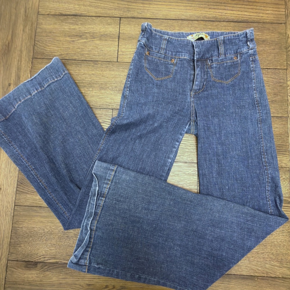 Tyte Jeans Womens Size 5 Medium Wash Y2K Flare Bell Bottom Denim Pants TY1529